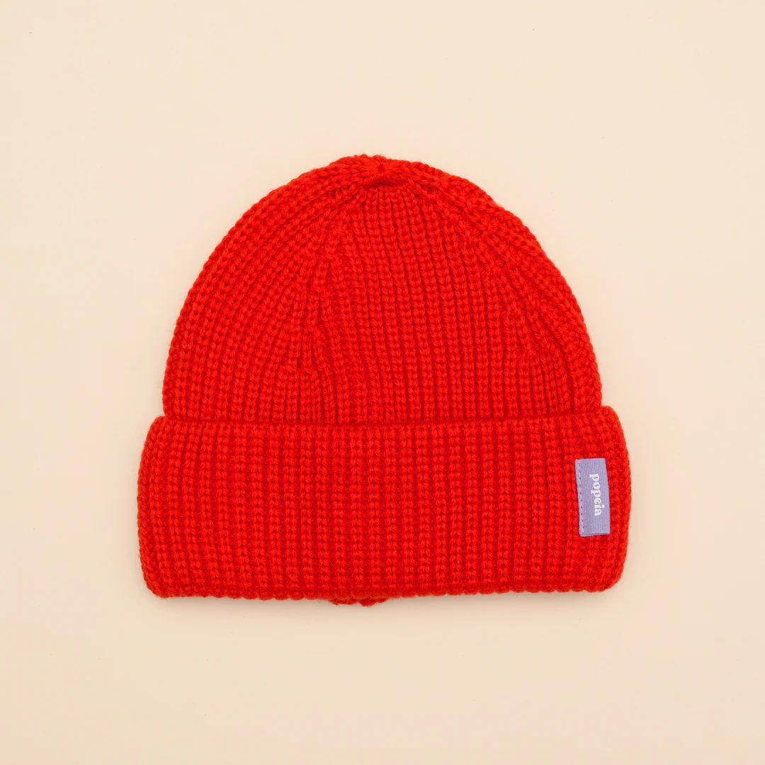 Baby Beanie aus Merinowolle in popeia Rot - Image 2