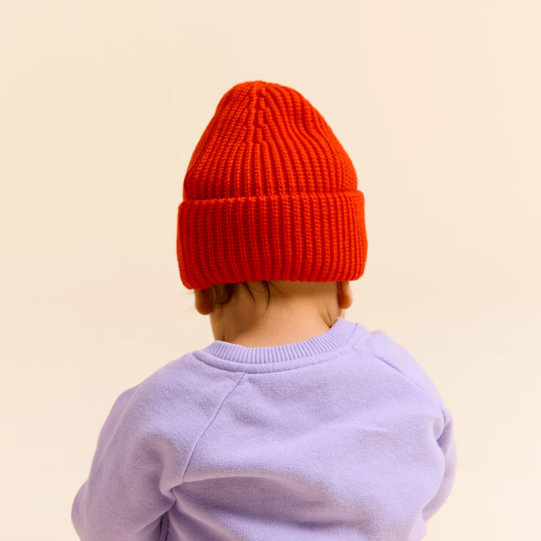Baby Beanie aus Merinowolle in popeia Rot - Image 4