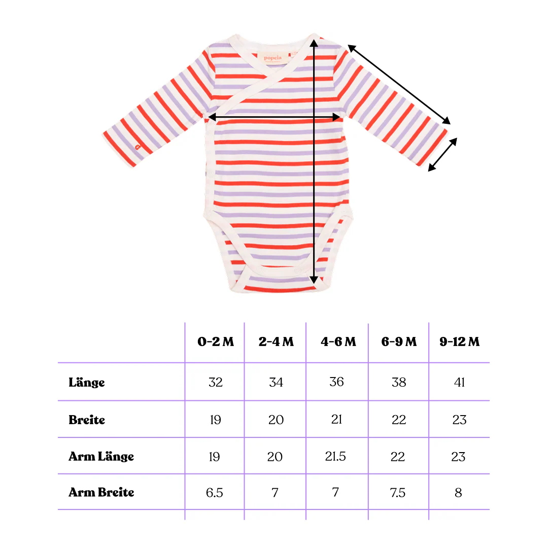 Baby Body Gestreift aus Bio-Baumwolle in Pink/Rot - Image 9