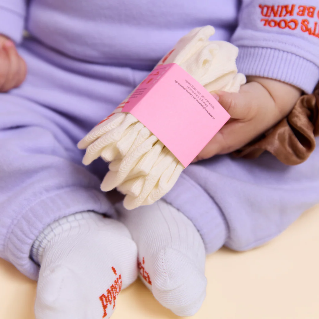 Gemischtes Set (Baby): Socken aus Bio-Baumwolle in Off-White in 2 Größen - Image 4