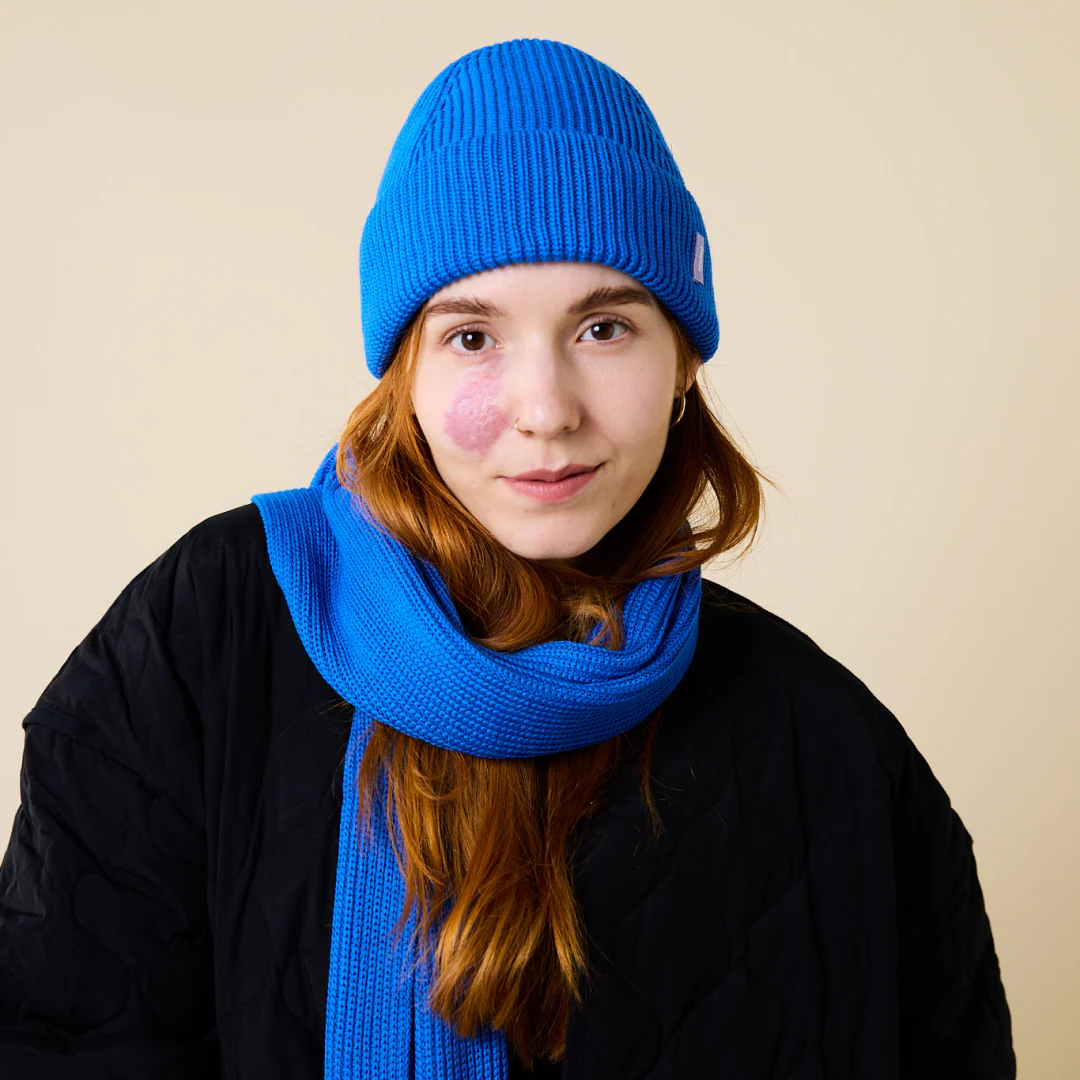 Beanie aus Merinowolle - Blau - Image 3