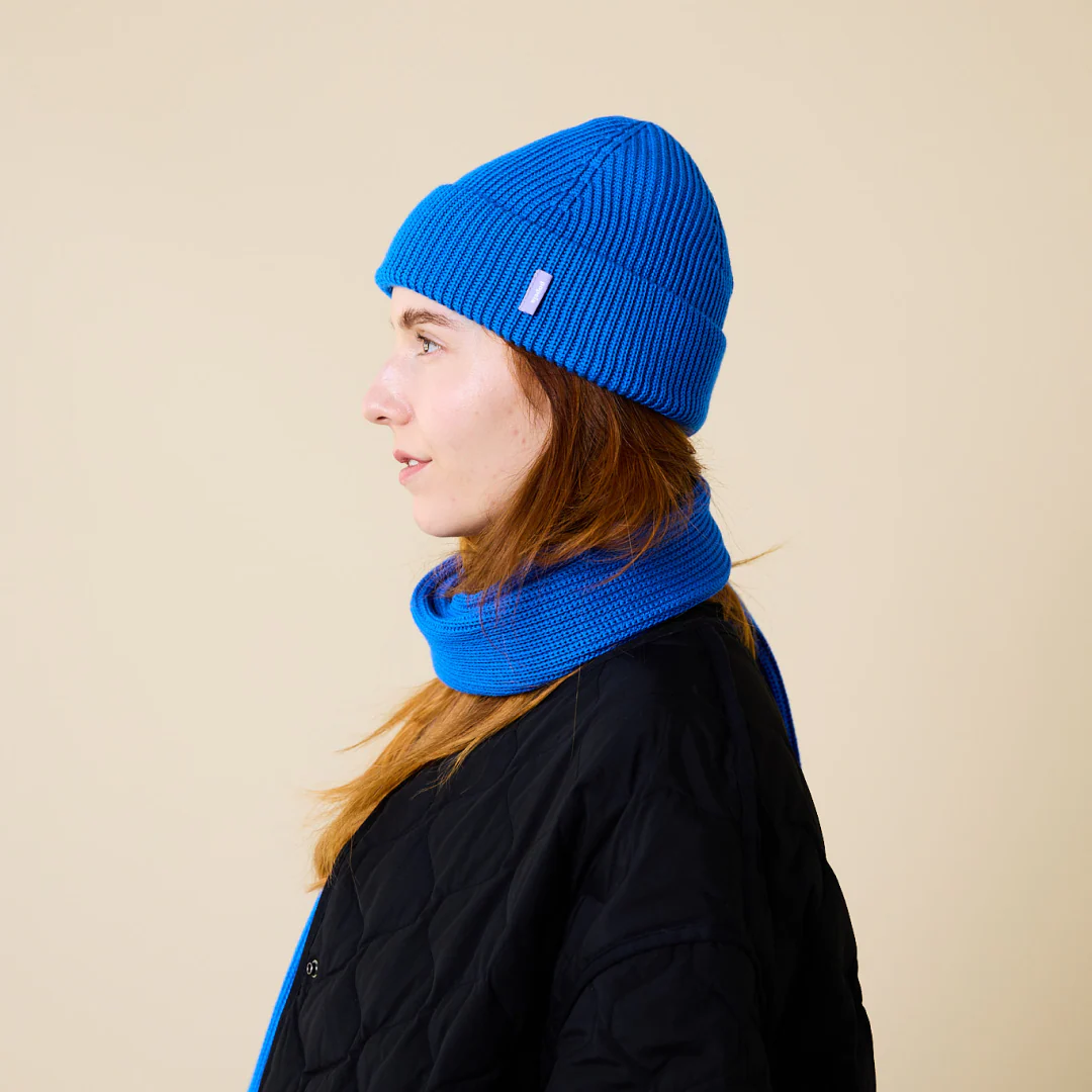 Beanie aus Merinowolle - Blau - Image 4