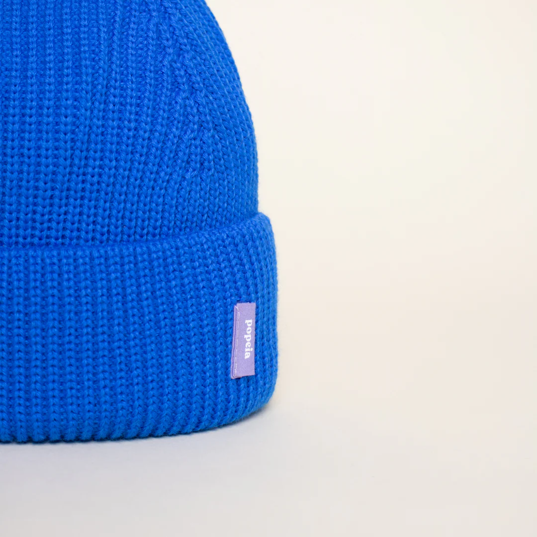 Beanie aus Merinowolle - Blau - Image 5