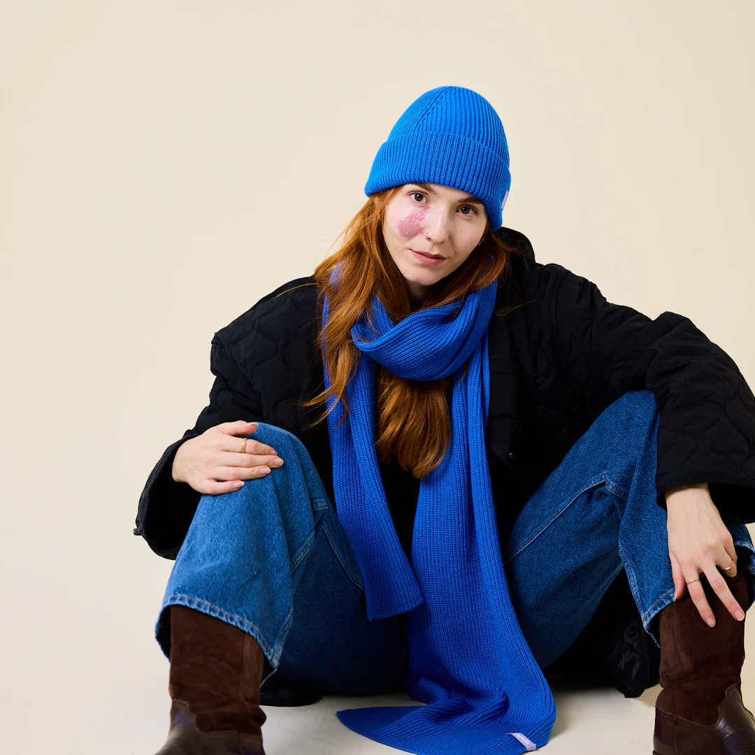 Beanie aus Merinowolle - Blau - Image 8