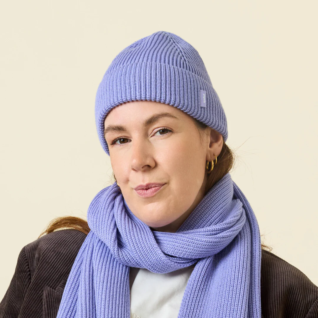 Beanie aus Merinowolle - Lila - Image 3