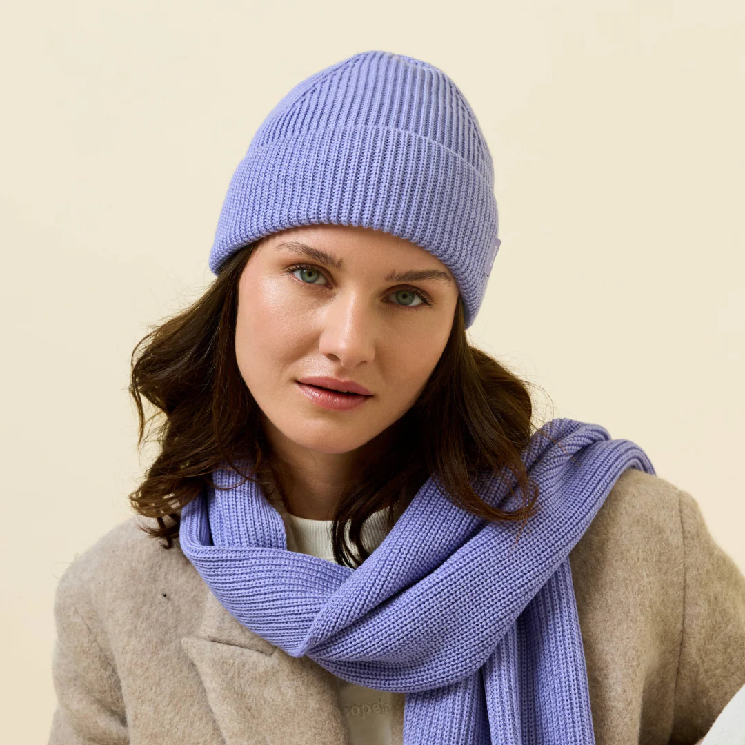 Beanie aus Merinowolle - Lila - Image 5