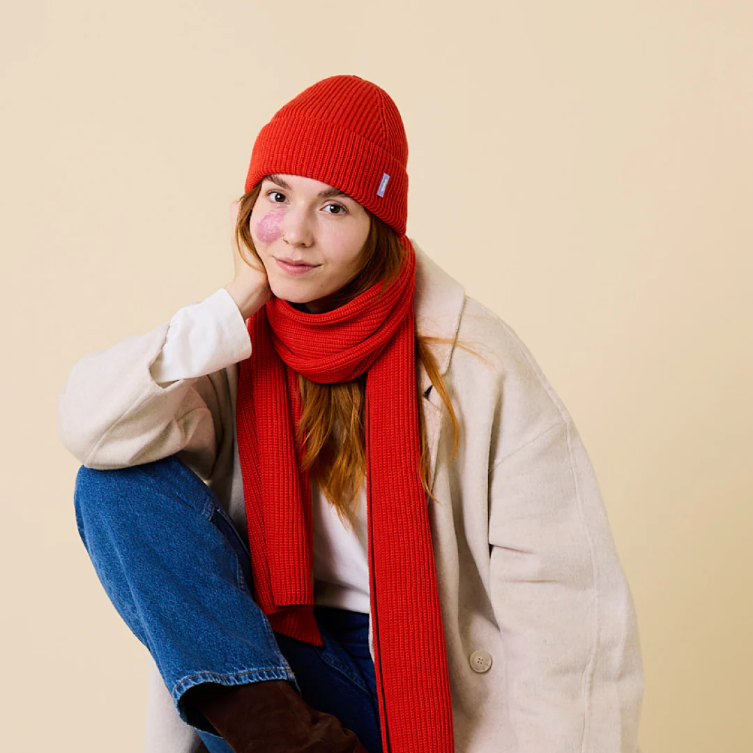 Beanie aus Merinowolle - popeia Rot - Image 8