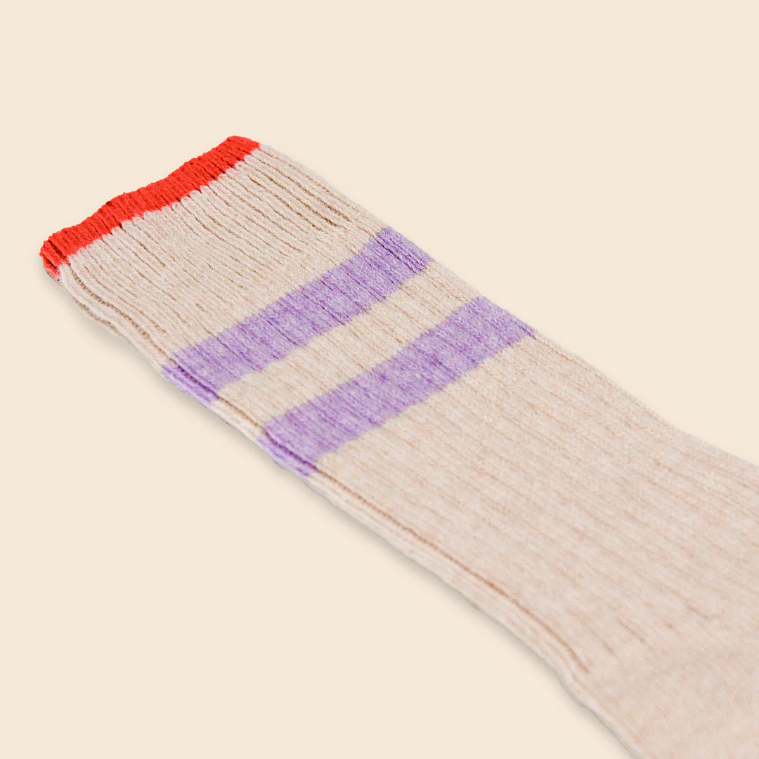 Dünne Stricksocken aus Wolle in Ecru - Image 6