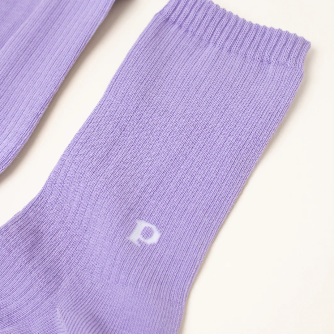 Gemischtes Set: Socken aus Bio-Baumwolle in Lila und Off-White - Image 6
