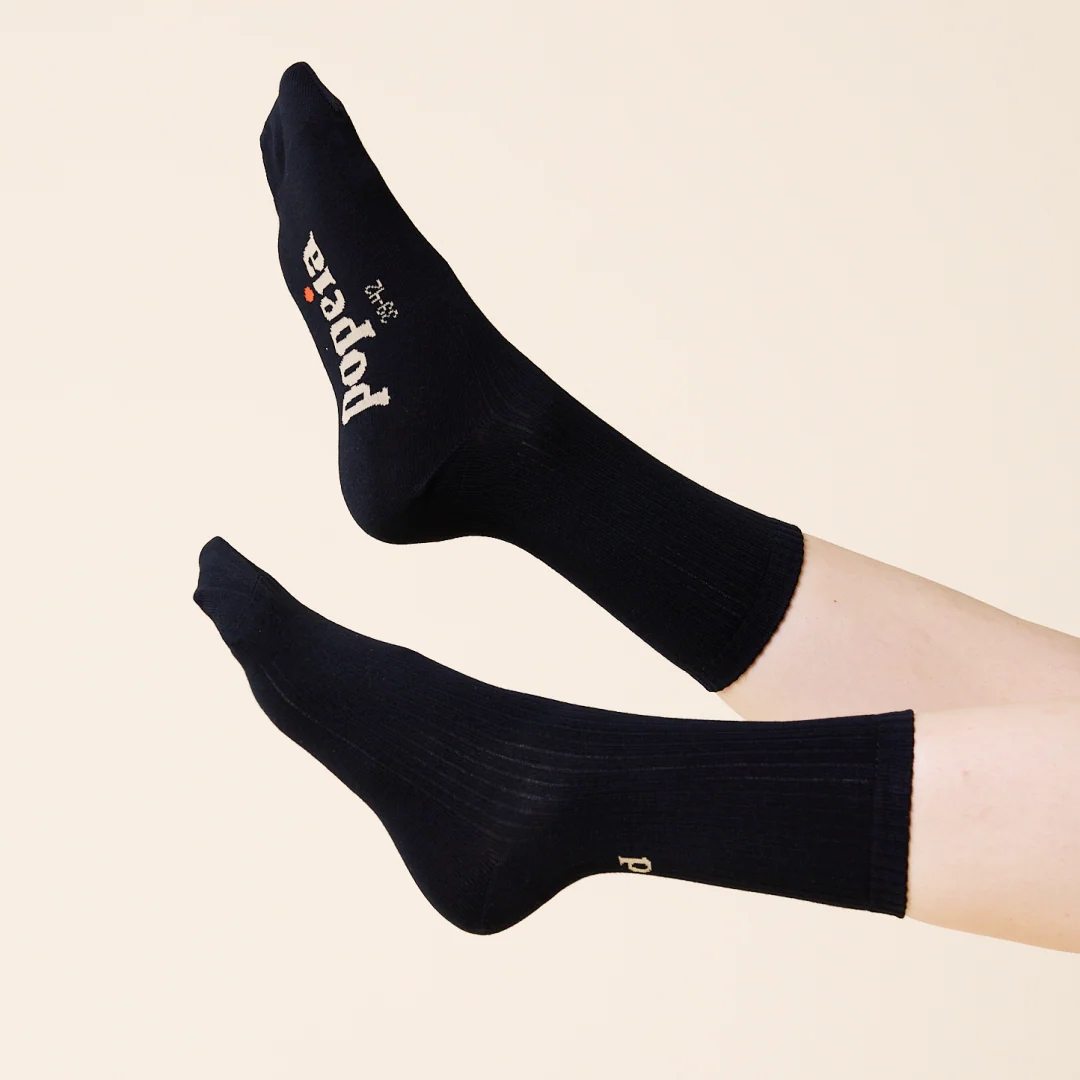 Gemischtes Set: Socken aus Bio-Baumwolle in Schwarz & Off-White - Image 3