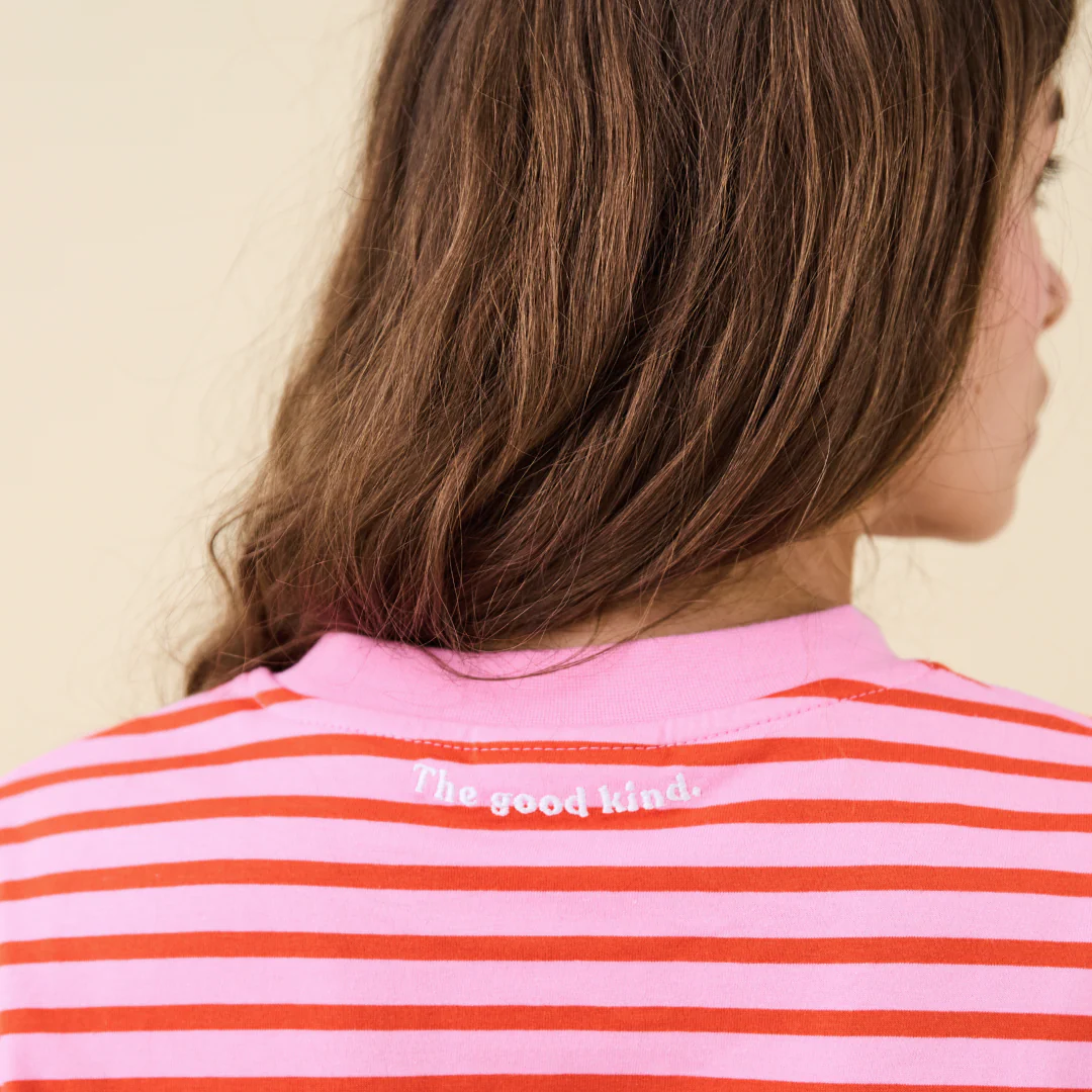 Langarmshirt Gestreift aus Bio-Baumwolle in Pink/Rot - Image 3