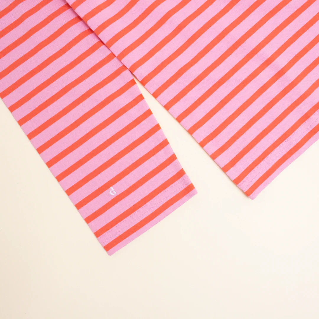 Langarmshirt Gestreift aus Bio-Baumwolle in Pink/Rot - Image 5