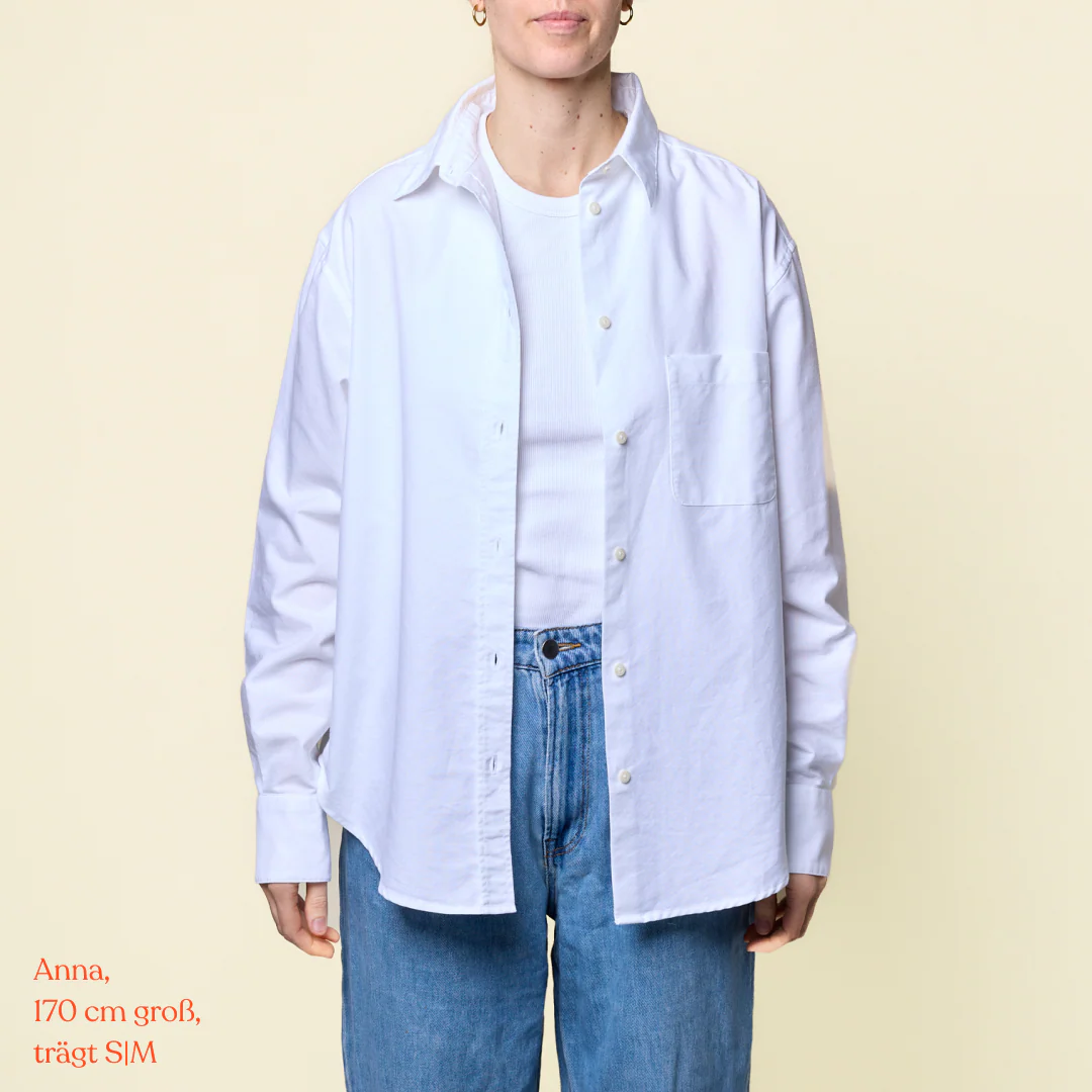 Hemdbluse aus Bio-Baumwolle in Weiß - Image 5