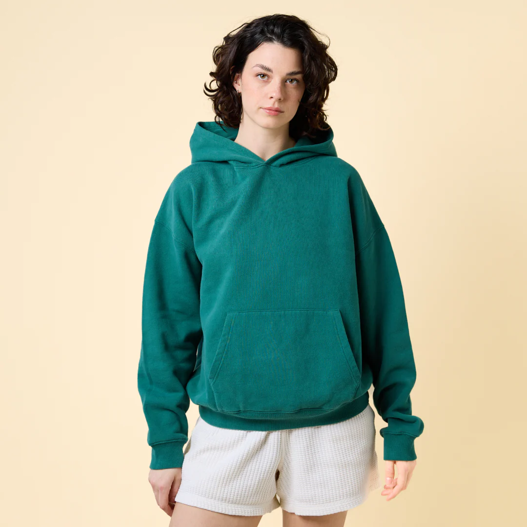 Hoodie aus Bio-Baumwolle in College Grün - Image 3