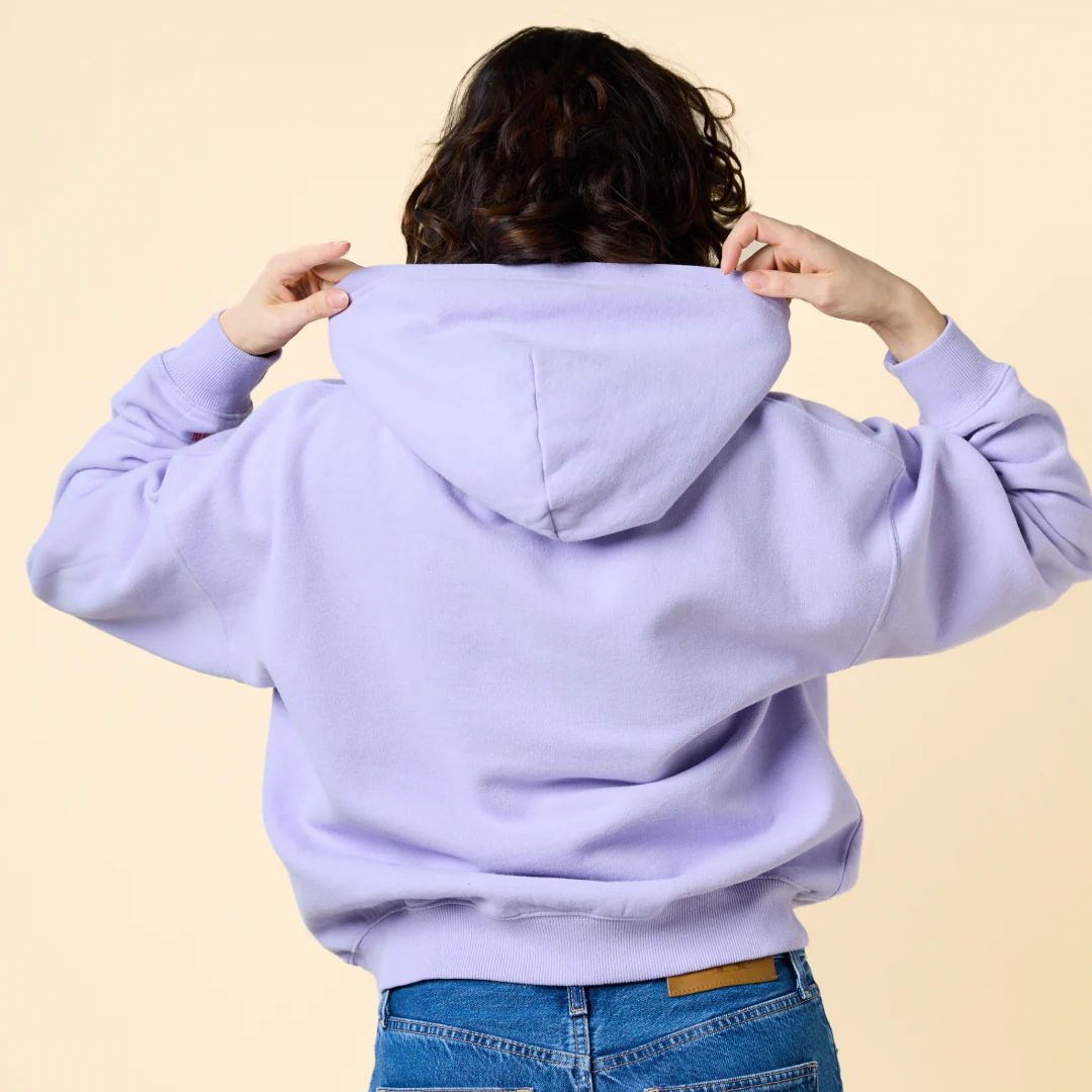 Hoodie aus Bio-Baumwolle in Lila - Image 4