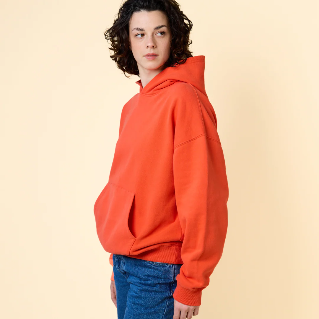 Hoodie aus Bio-Baumwolle in popeia Rot - Image 3
