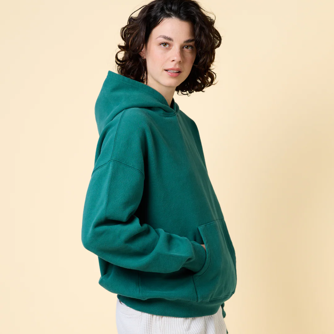 Hoodie aus Bio-Baumwolle in College Grün - Image 4