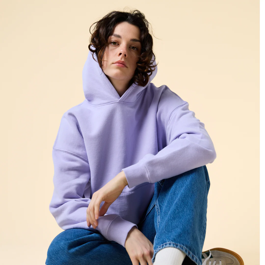 Hoodie aus Bio-Baumwolle in Lila - Image 5