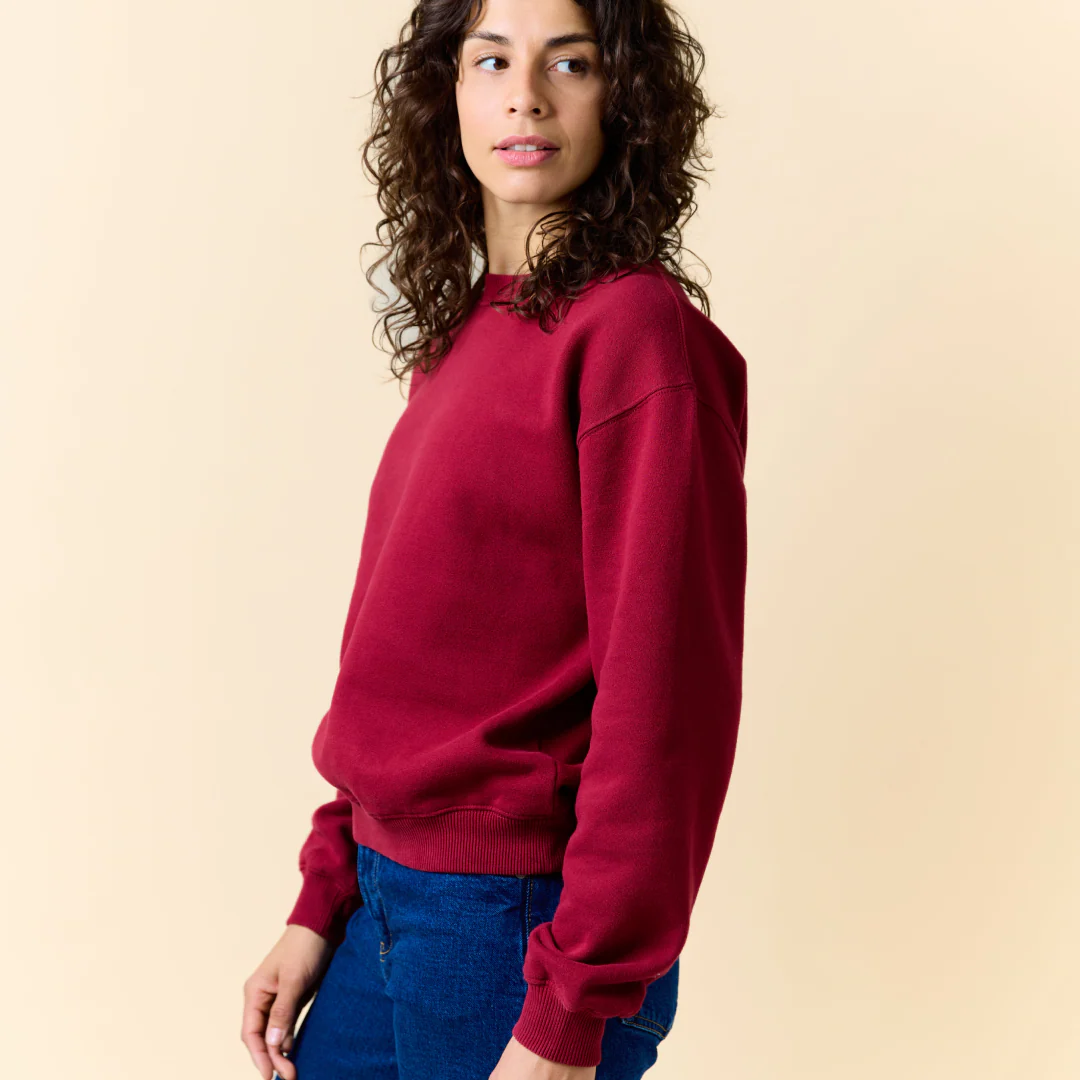 Kindness Sweater aus Bio-Baumwolle in Bordeaux - Image 5