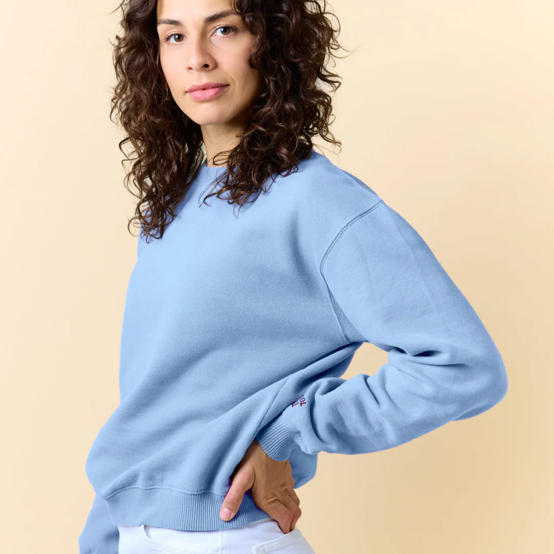 Kindness Sweater aus Bio-Baumwolle in Eisblau - Image 3