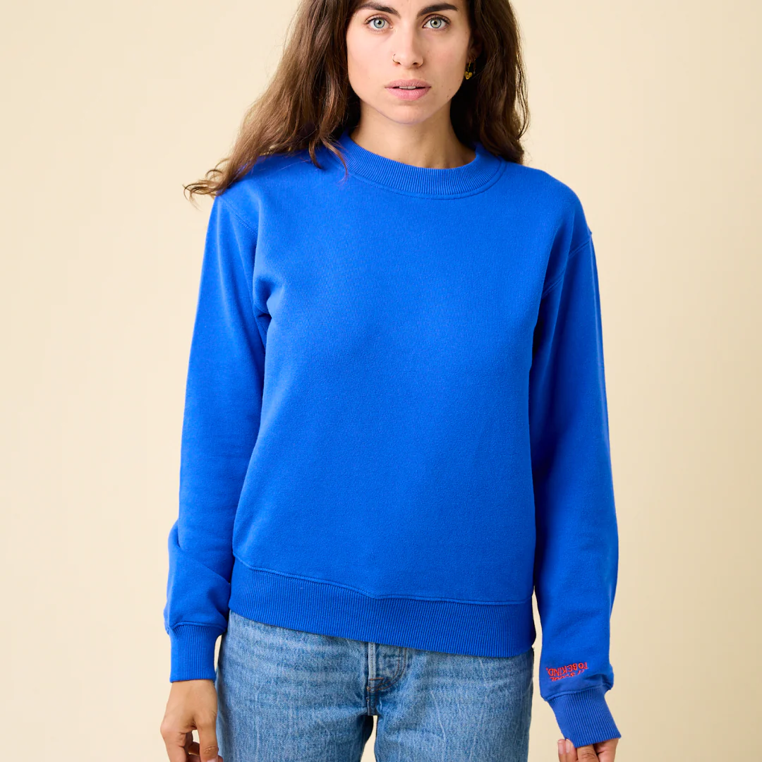 Kindness Sweater aus Bio-Baumwolle in Königsblau - Image 3