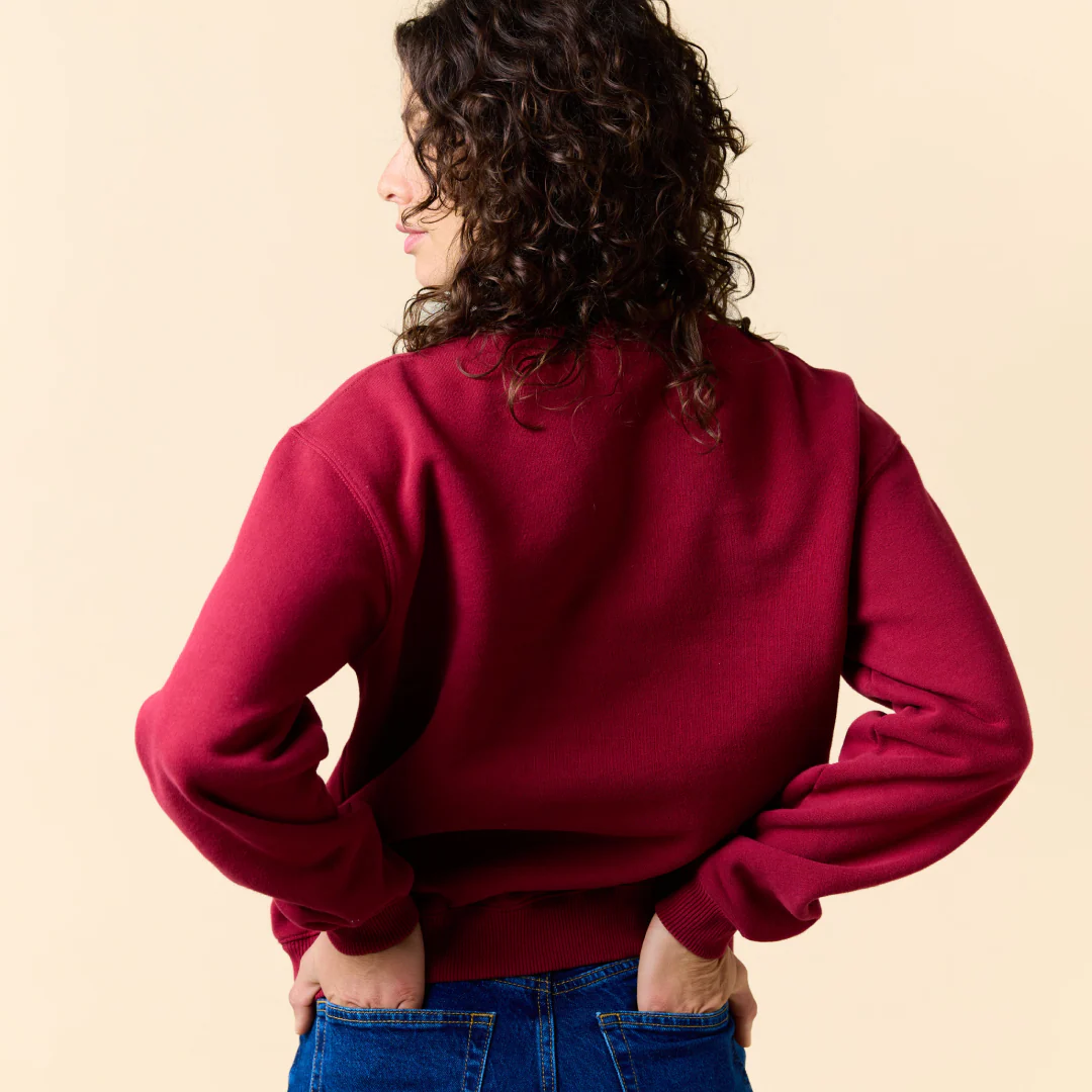 Kindness Sweater aus Bio-Baumwolle in Bordeaux - Image 8