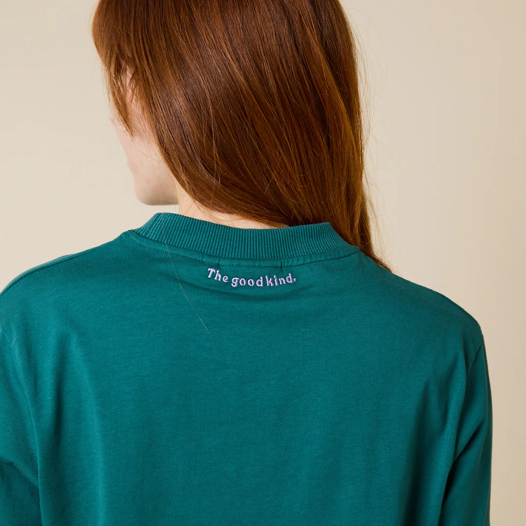 Langarmshirt aus Bio-Baumwolle in College Grün - Image 3