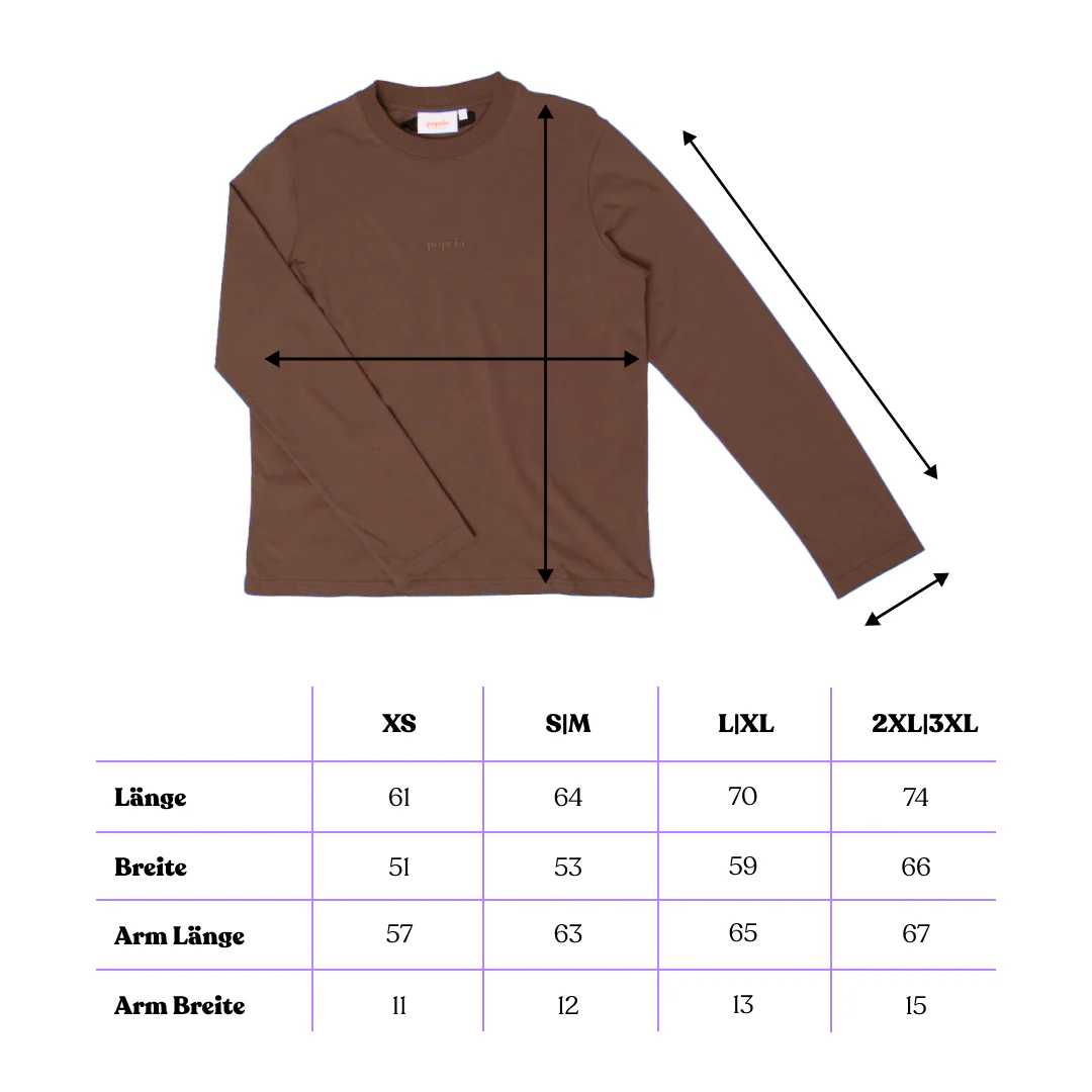 Langarmshirt aus Bio-Baumwolle in Dunkelbraun - Image 6