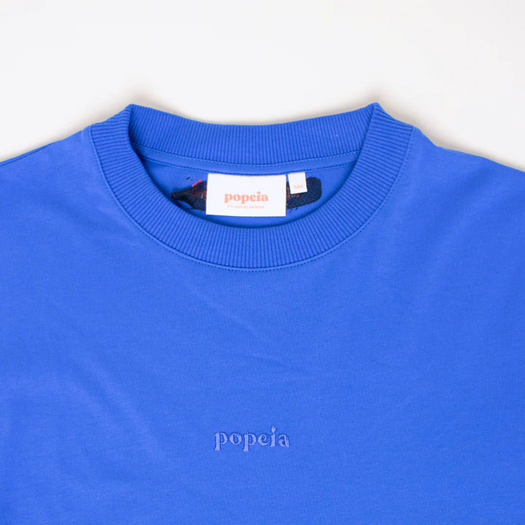 Langarmshirt aus Bio-Baumwolle in Königsblau - Image 5