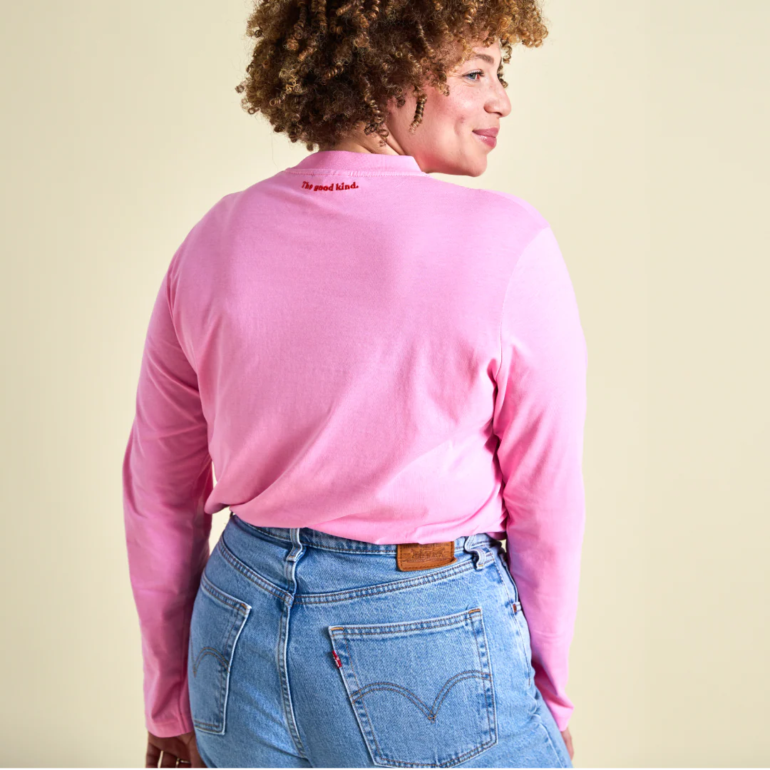 Langarmshirt aus Bio-Baumwolle in Pink - Image 3