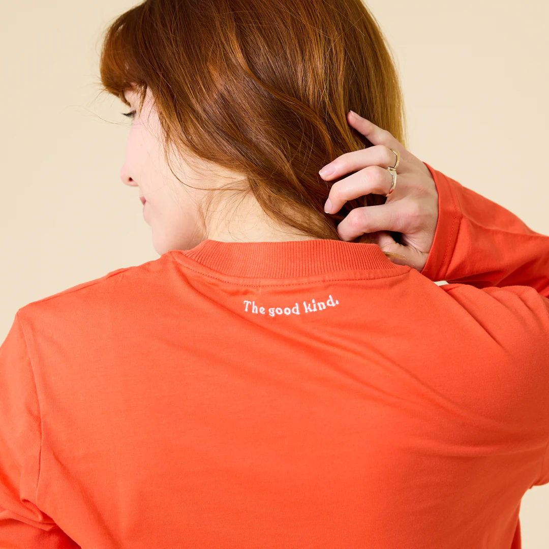 Langarmshirt aus Bio-Baumwolle in popeia Rot - Image 3