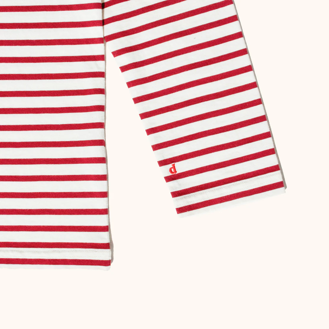 Langarmshirt Gestreift aus Bio-Baumwolle in Bordeaux/Off-White - Image 5