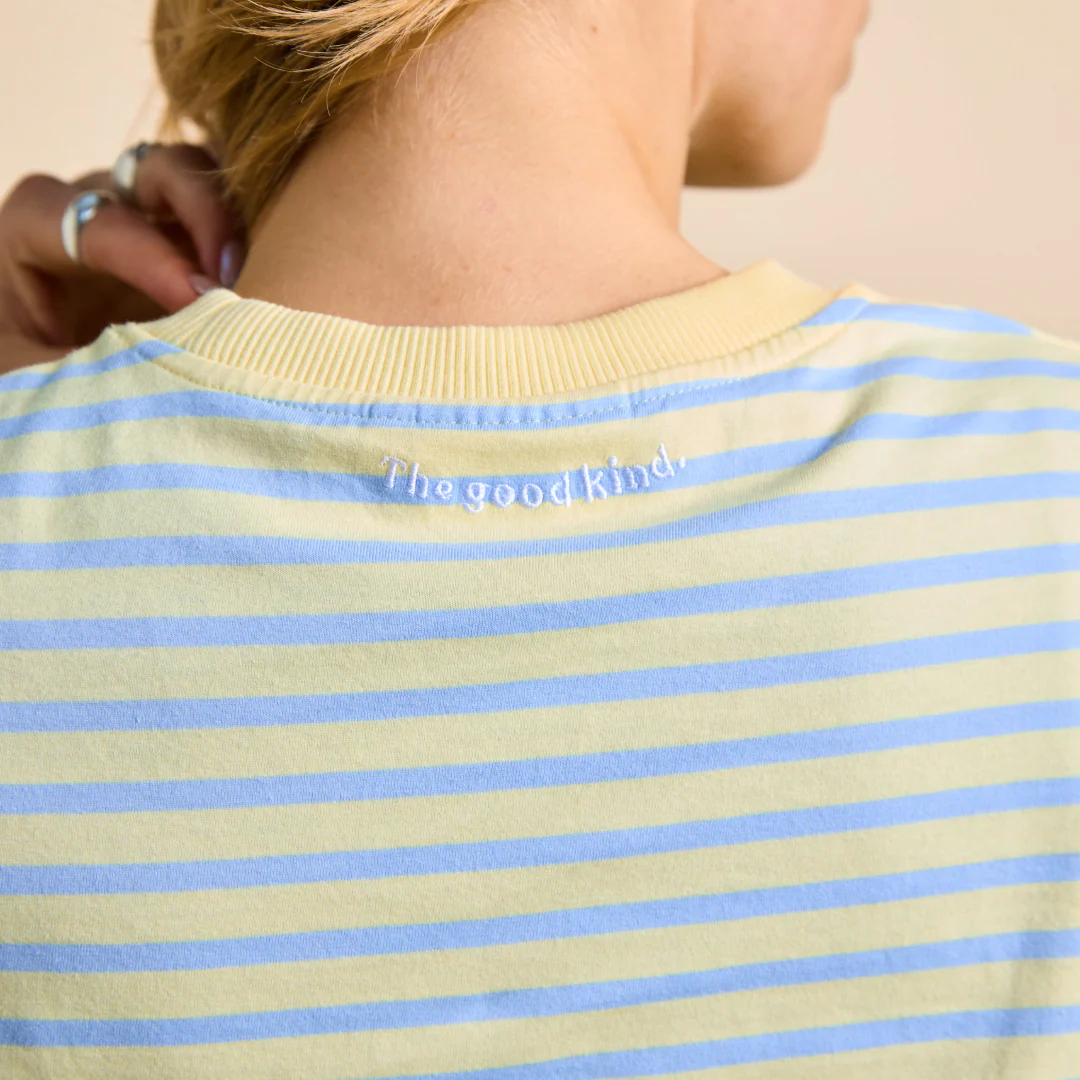 Langarmshirt Gestreift aus Bio-Baumwolle in Gelb/Hellblau - Image 4