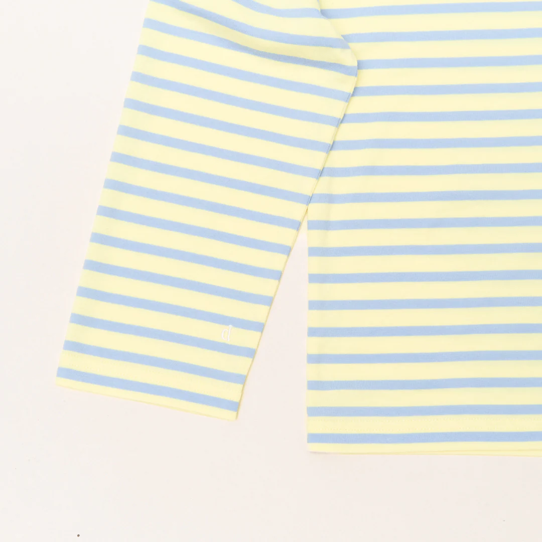 Langarmshirt Gestreift aus Bio-Baumwolle in Gelb/Hellblau - Image 5