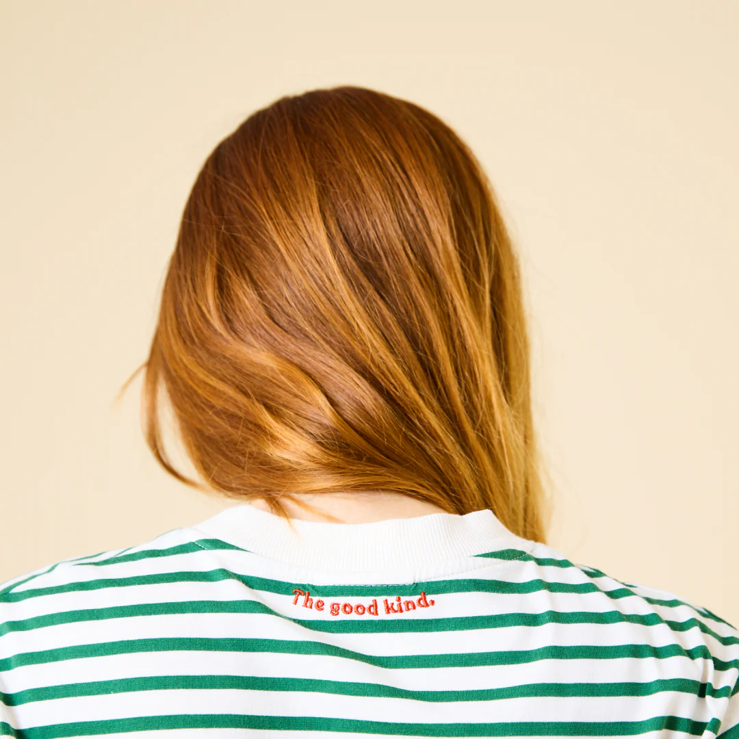 Langarmshirt Gestreift aus Bio-Baumwolle in Grün/Off-White - Image 3