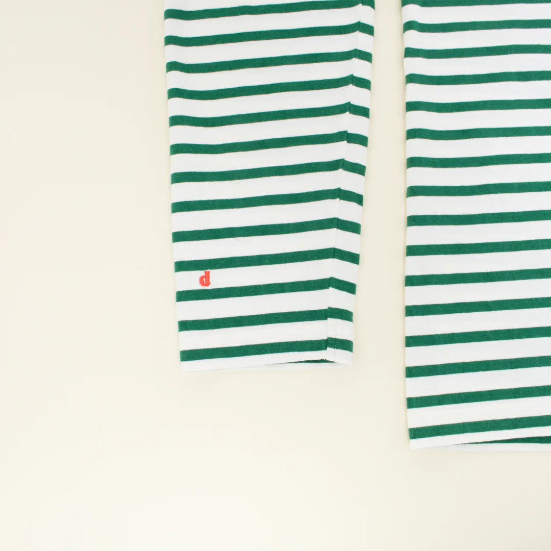 Langarmshirt Gestreift aus Bio-Baumwolle in Grün/Off-White - Image 5
