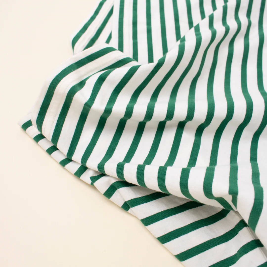 Langarmshirt Gestreift aus Bio-Baumwolle in Grün/Off-White - Image 6