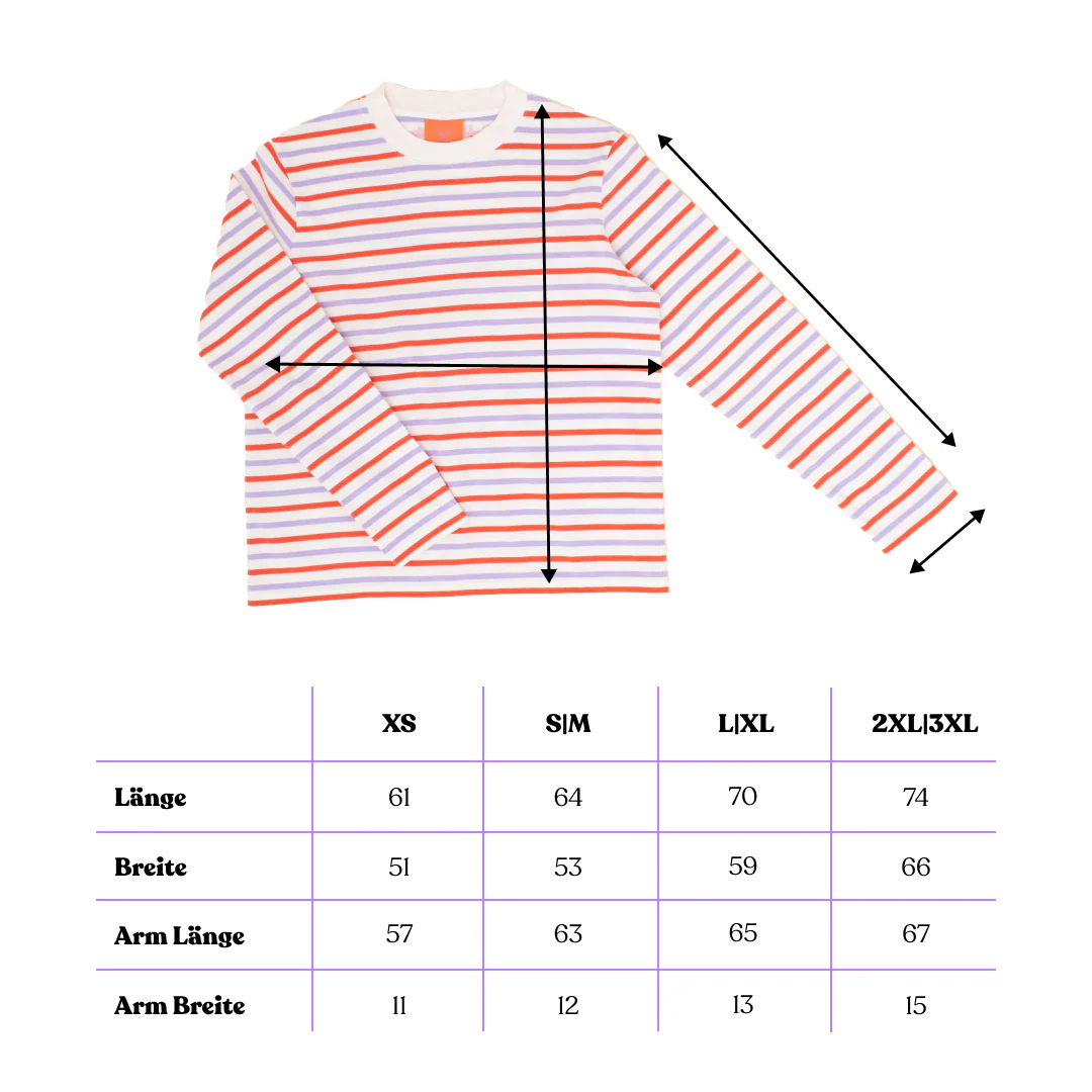 Langarmshirt Gestreift aus Bio-Baumwolle in Lila/Rot/Weiß - Image 8