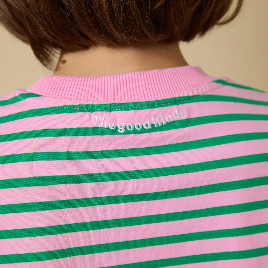 Langarmshirt Gestreift aus Bio-Baumwolle in Pink/Grün - Image 6
