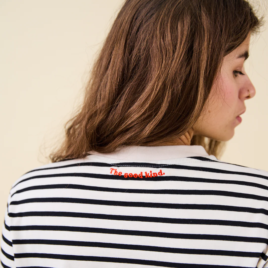 Langarmshirt Gestreift aus Bio-Baumwolle in Schwarz/Off-White - Image 3