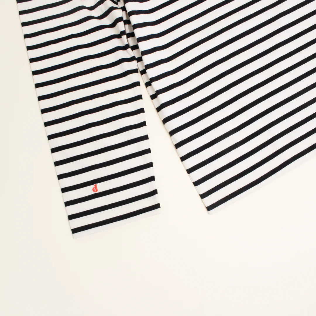 Langarmshirt Gestreift aus Bio-Baumwolle in Schwarz/Off-White - Image 4
