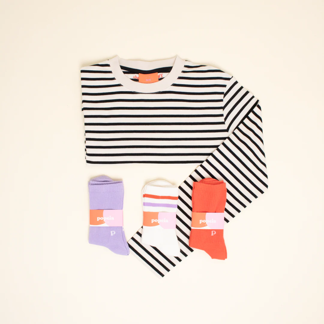 Langarmshirt Gestreift aus Bio-Baumwolle in Schwarz/Off-White - Image 6
