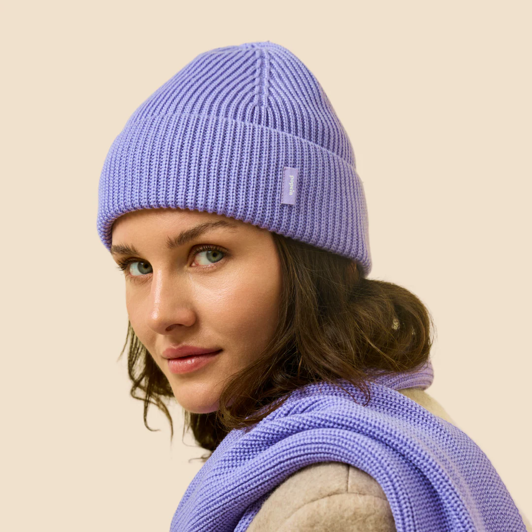 Matching Mama - Beanie Set in Lila - Image 4