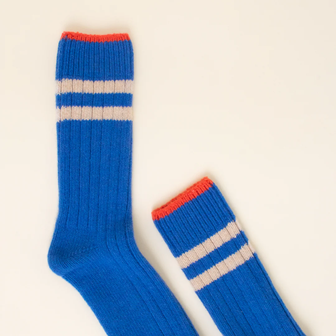 Dicke Stricksocken aus Wolle in Königsblau - Image 6