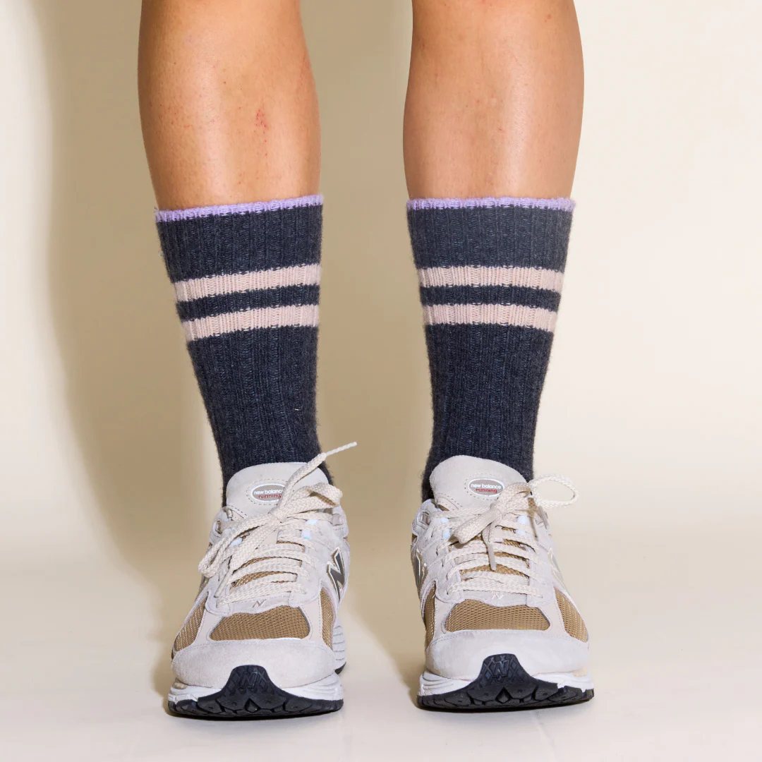 Dicke Stricksocken aus Wolle in Grau - Image 3