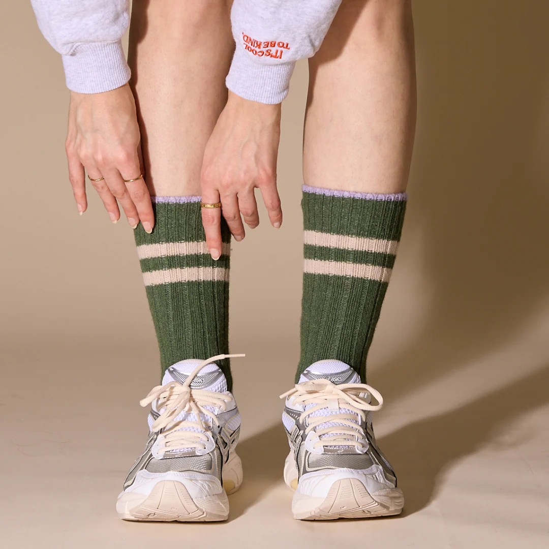Dicke Stricksocken aus Wolle in Grün - Image 4