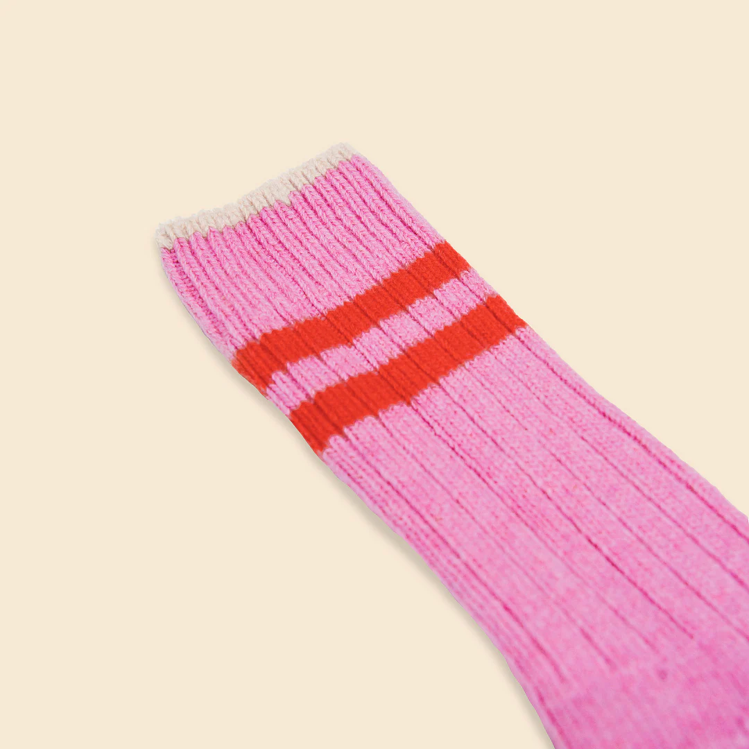 Dicke Stricksocken aus Wolle in Pink - Image 6