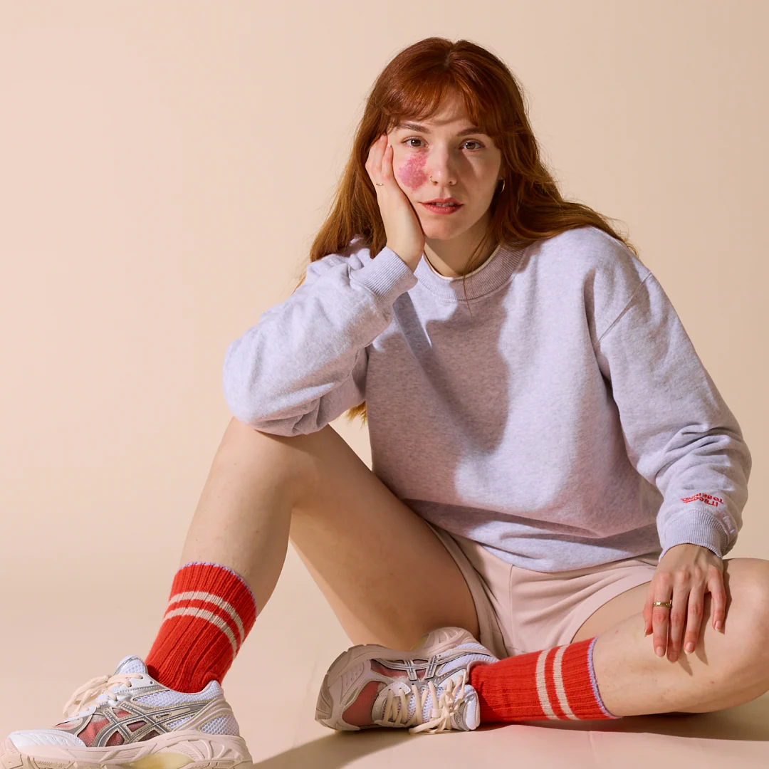 Dicke Stricksocken aus Wolle in popeia Rot - Image 3