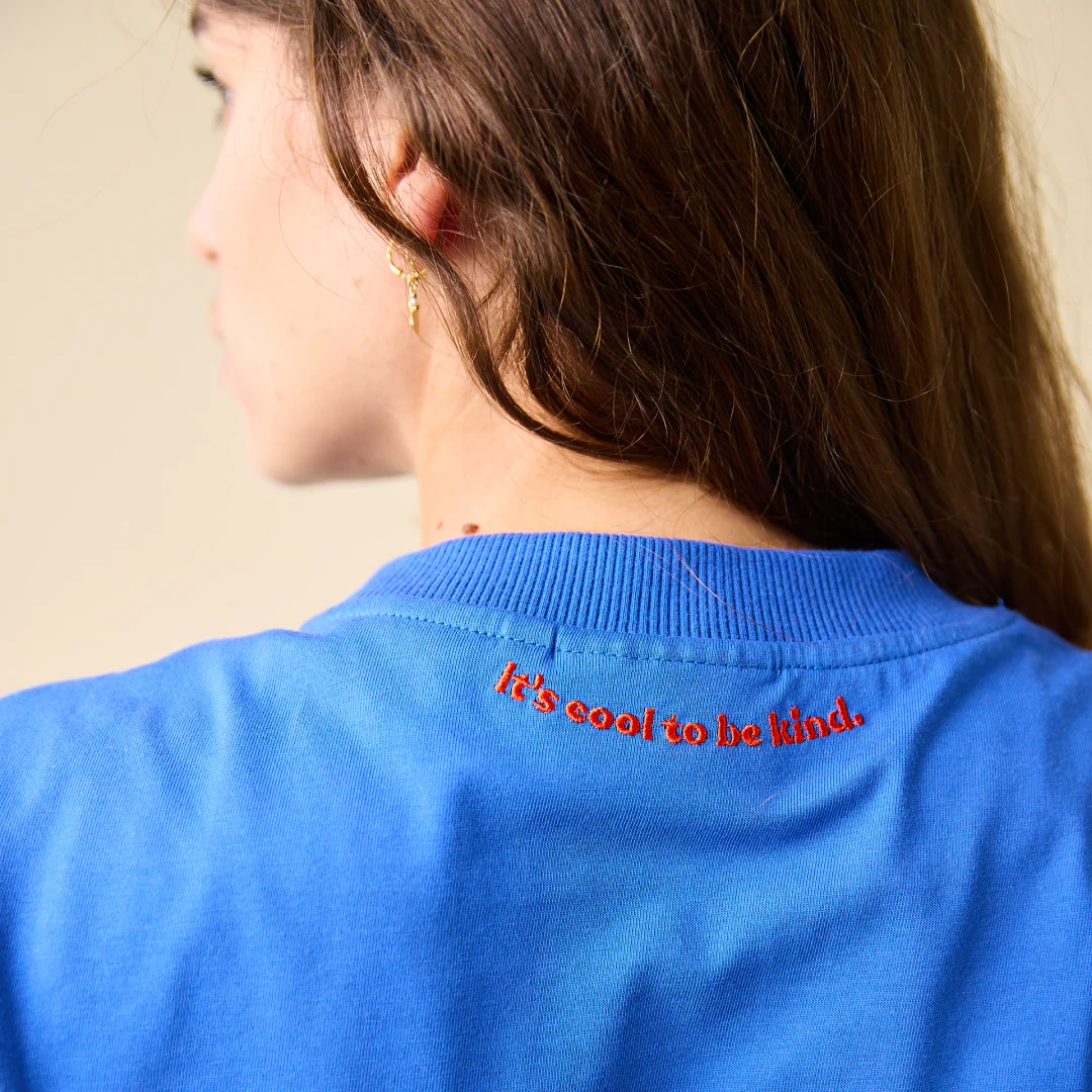 T-Shirt aus Bio-Baumwolle in Königsblau - Image 3