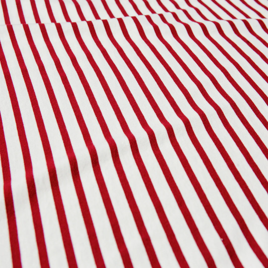 T-Shirt Gestreift aus Bio-Baumwolle in Bordeaux/Off-White - Image 8